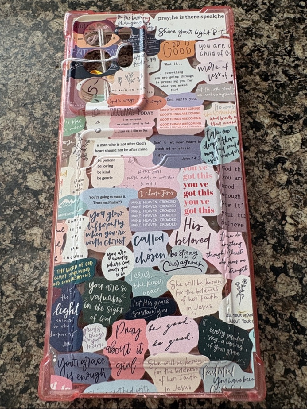 Inspirational Pink Collage Protective Phone Case